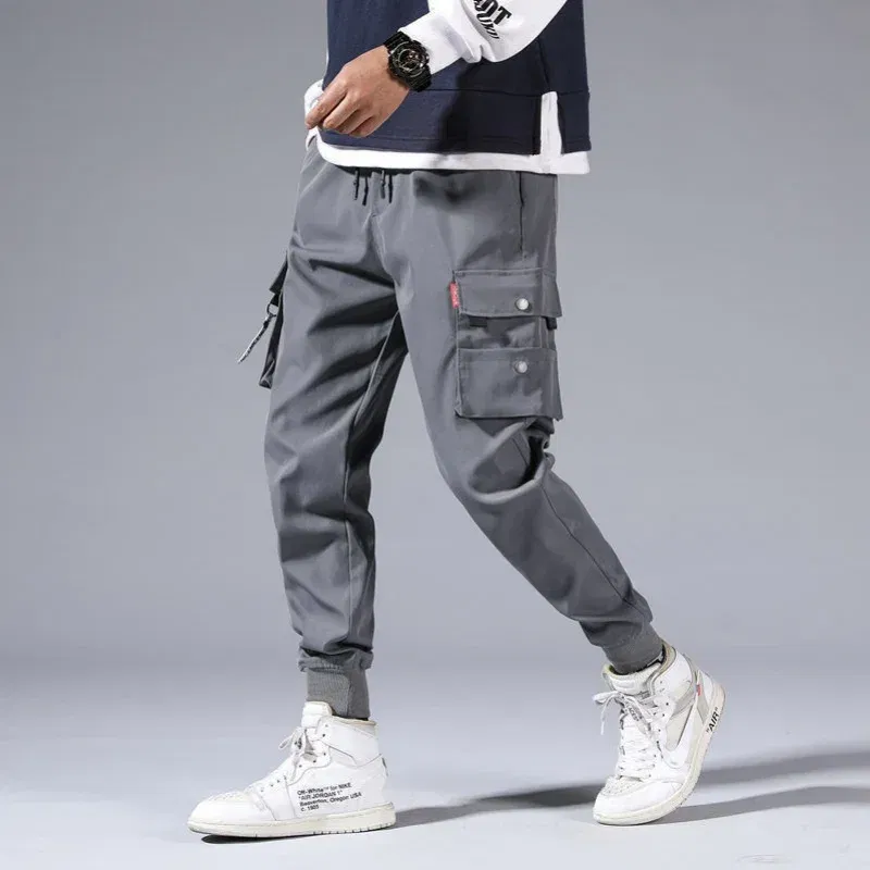 Color: SKY BLUE, Size: M - New Men Cargo Tactical Pants Work Combat Multi-pockets Casual Training Trousers Overalls Clothing Joggers Hiking Mens Cargo Pant