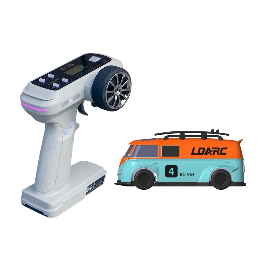 Color: Red - LDARC V64 1/64 MINI RC Simulated Electric Remote Control Model Car Tabletop Bus Vehicle RTR 2.4GHz Adults Children's Toys