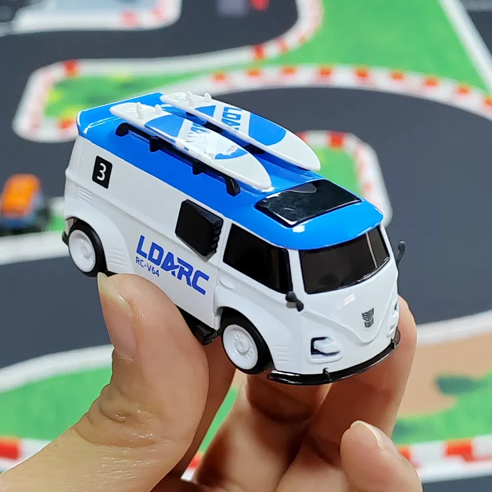 Color: Red - LDARC V64 1/64 MINI RC Simulated Electric Remote Control Model Car Tabletop Bus Vehicle RTR 2.4GHz Adults Children's Toys