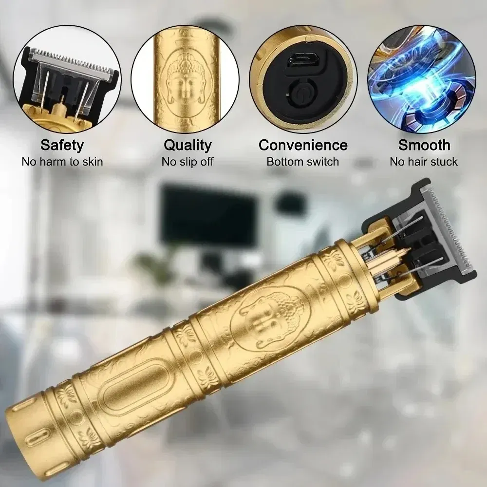Color: Sky blue - T9 Electric Hair Cutting Machine Hair Clipper Beard Shaving Body Hair Trimmer Clippers Professional Barber Men Trimmer Shaver
