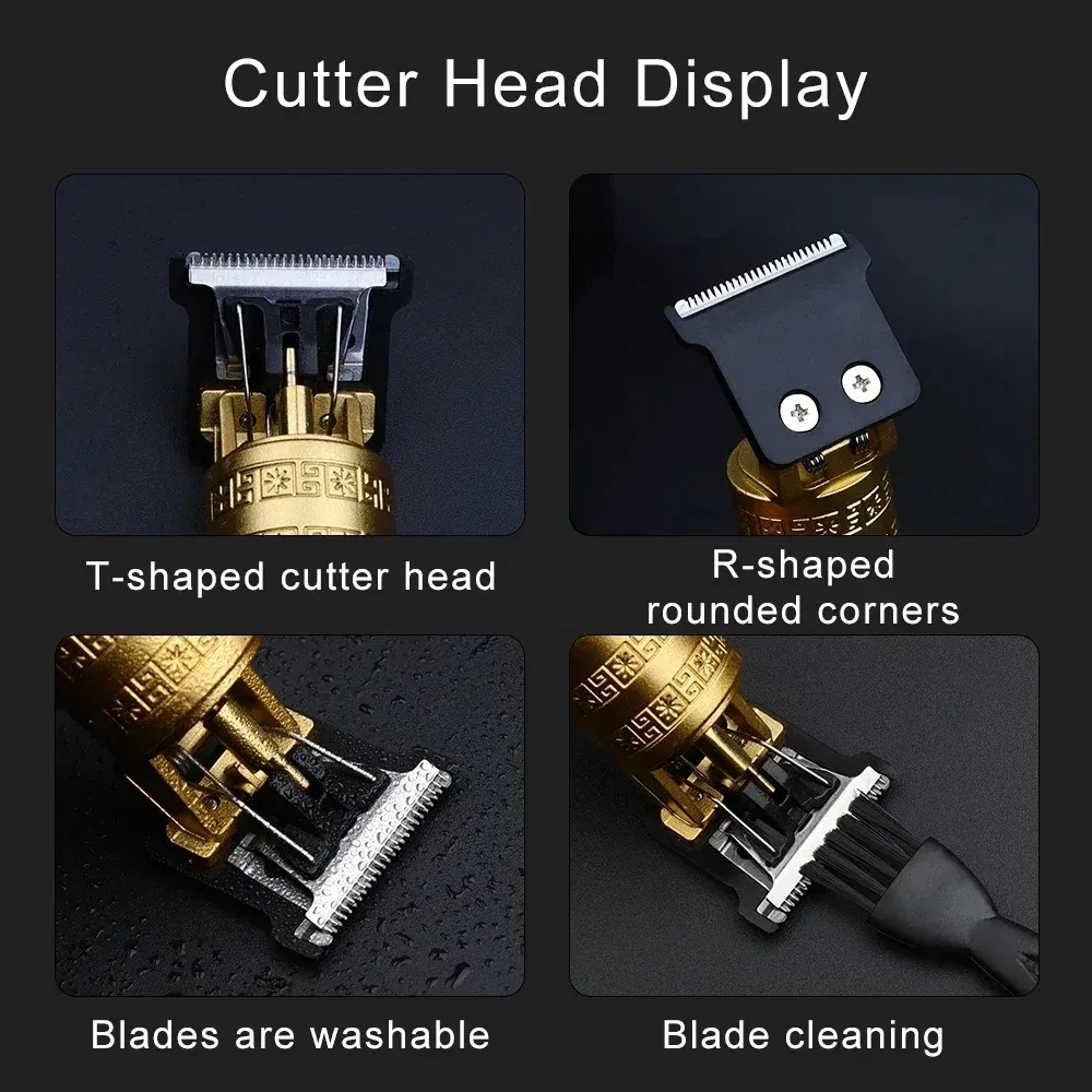 Color: Sky blue - T9 Electric Hair Cutting Machine Hair Clipper Beard Shaving Body Hair Trimmer Clippers Professional Barber Men Trimmer Shaver