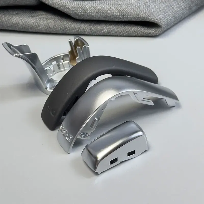 Color Name: WHITE - 1PCS Chrome Matt With Leather Shift Knob Gear Side Cover DSG Emblem For VW Golf 6 7 R GTI Passat B7 B8 CC R20 Jetta MK6