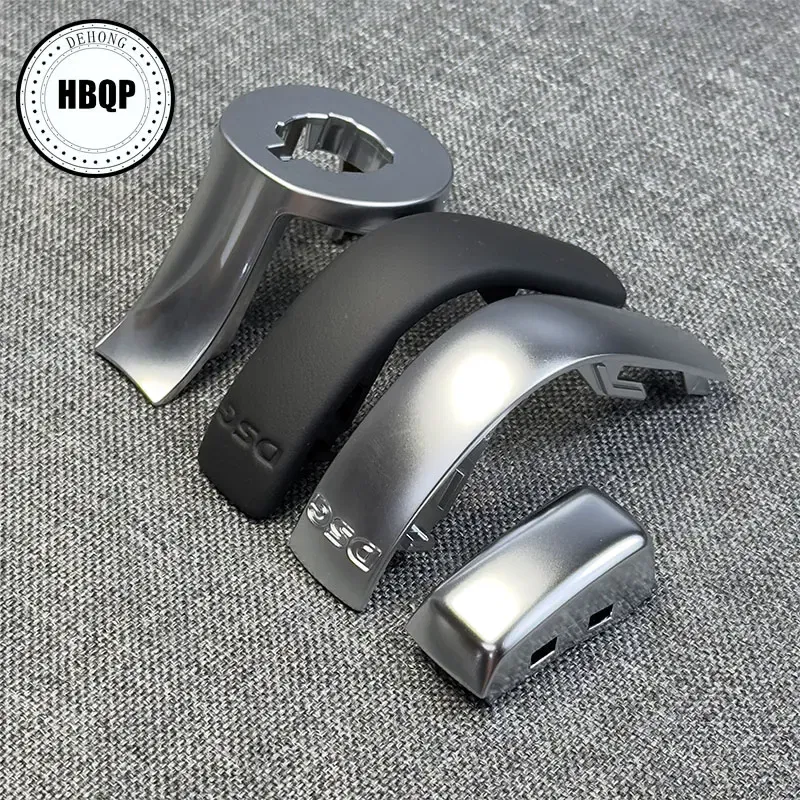 Color Name: WHITE - 1PCS Chrome Matt With Leather Shift Knob Gear Side Cover DSG Emblem For VW Golf 6 7 R GTI Passat B7 B8 CC R20 Jetta MK6