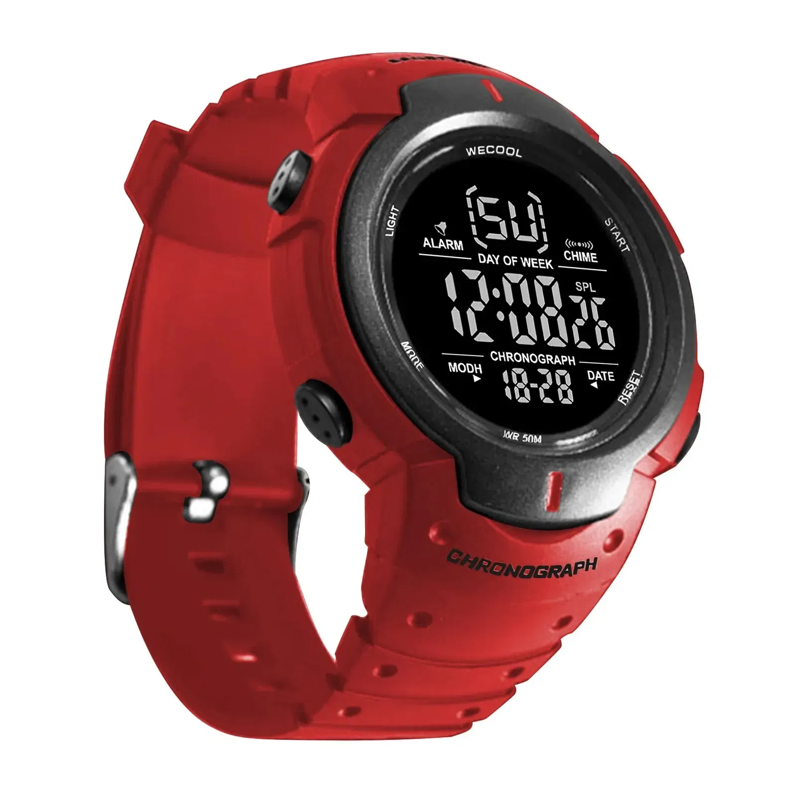 Color: Black - WECOOL Brand Sport Digital Alarm Multifunction Wrist Watch W-606 Waterproof Watch