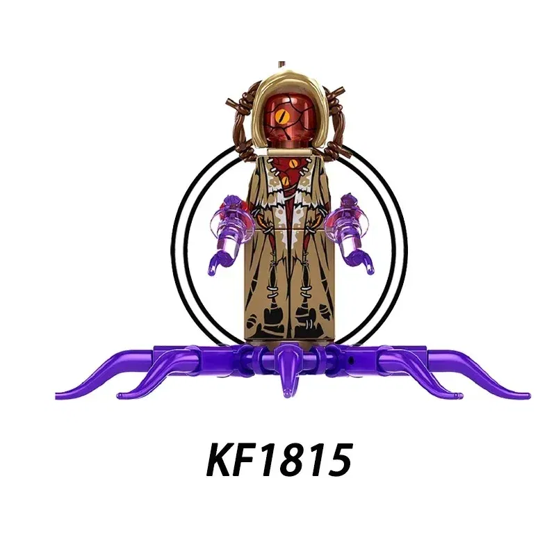Color: green - 2025 Building Blocks KF6173 KF6175 KF6176 Halloween Horror Jason Sally Leather Face Jack Character Figures Bricks Children Toys