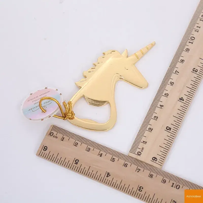 Kitchen Gadgets Gold Unicorn Shaped Beer Bottle Opener European and American Creative Wedding Favours Opener Bar Accessories