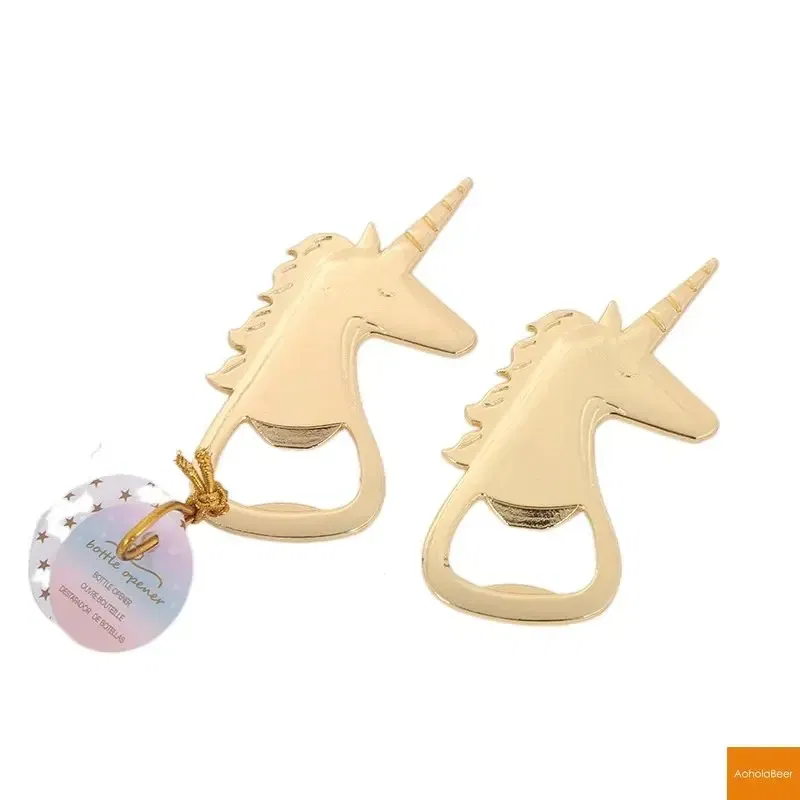 Kitchen Gadgets Gold Unicorn Shaped Beer Bottle Opener European and American Creative Wedding Favours Opener Bar Accessories