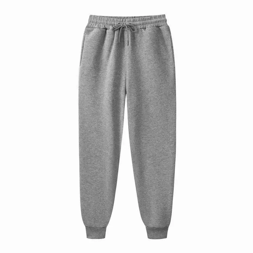 Color: green, Size: 4XL - Men's Casual Sweatpants Fleece Sports Pants Unisex Fashion Solid Loose Trousers Streetwear Autumn Winter Jogging Fitness Pants