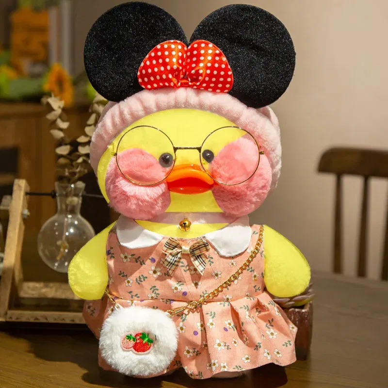 Color: GRAY, Height: 11cm-30cm - 30cm Cute LaLafanfan Cafe Duck Plush Toy Kawaii LaLafanfan Duck Doll Soft Stuffed Animal Plush Pillow Birthday Gifts for Kids