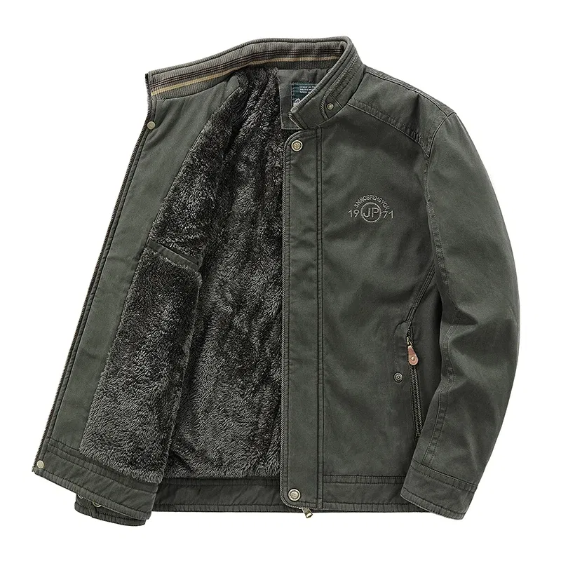 Color: Khaki, Size: 6XL - Men Zipper Fleece Jackets Military Waterproof Windproof Cargo Jacket Outdoor Multi-pockets Tactical Climb Fishing Cycling Jacket