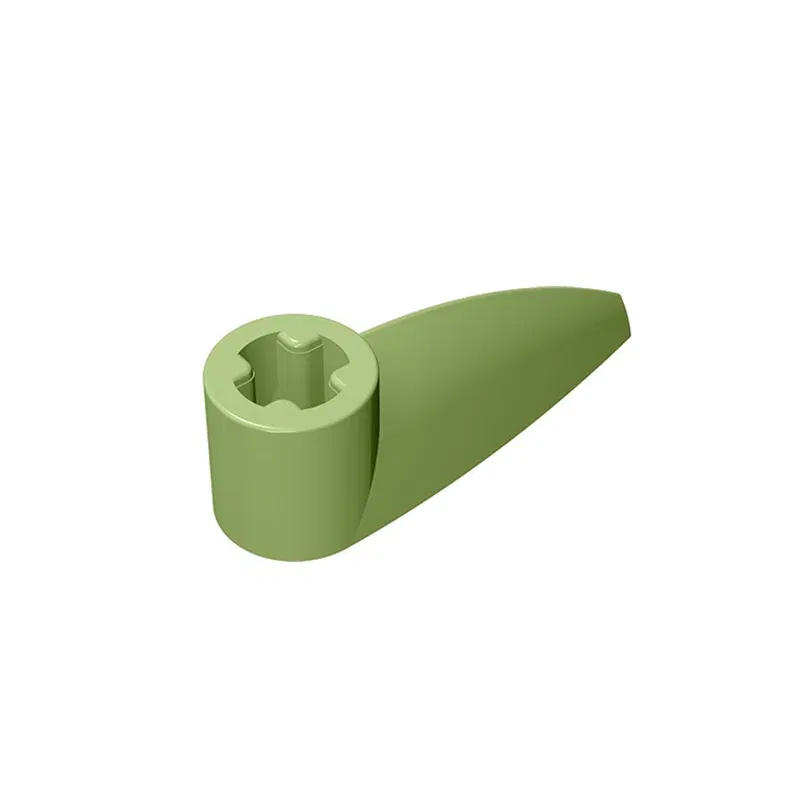 Color: Bright Green - Gobricks 10pcs Compatible MOC Brick Parts 41669 x346 High-tech Tooth 1 x 3 Building Block Particle Assmble Kid Puzzle Brain Toy