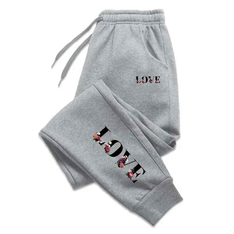 Color: black, Size: XXXL - Womens Tracksuit Trousers New LOVE Letter Print Street Luxury Sweatpants Daily Casual Simplicity Versatile Jogging Sport Pants