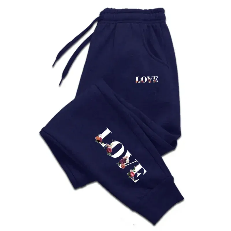 Color: black, Size: XXXL - Womens Tracksuit Trousers New LOVE Letter Print Street Luxury Sweatpants Daily Casual Simplicity Versatile Jogging Sport Pants
