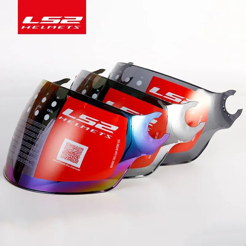 Color: Brown - Original LS2 of562 Helmet Visor Replace Sunglasses Extra Lens for Ls2 Airflow Helmets