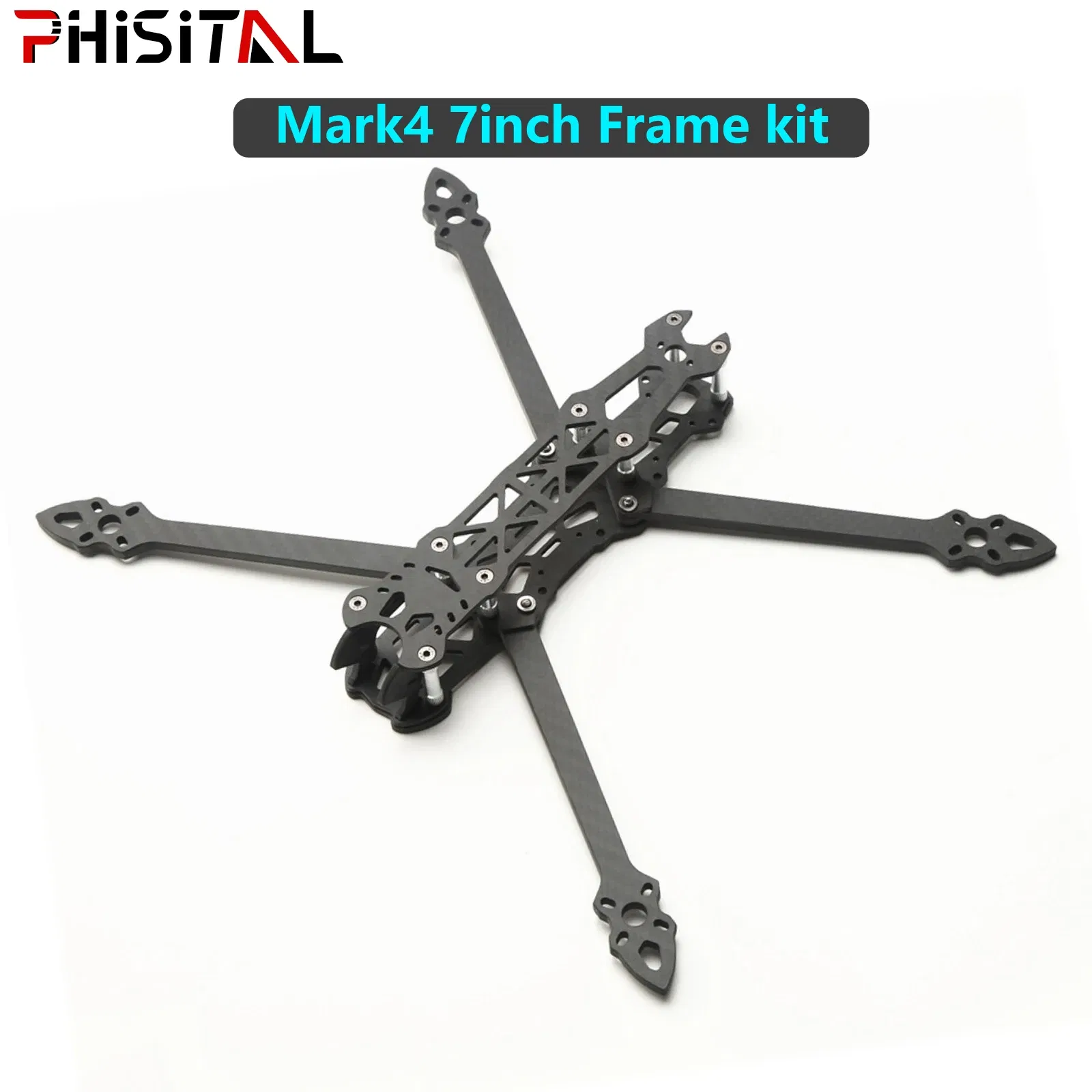 Color: Yellow - Mark4 7inch 295mm with 5mm Arm Quadcopter Frame kit 3K Carbon Fiber 7'' for FPV Racing Drone Quadcopter Freestyle DIY parts