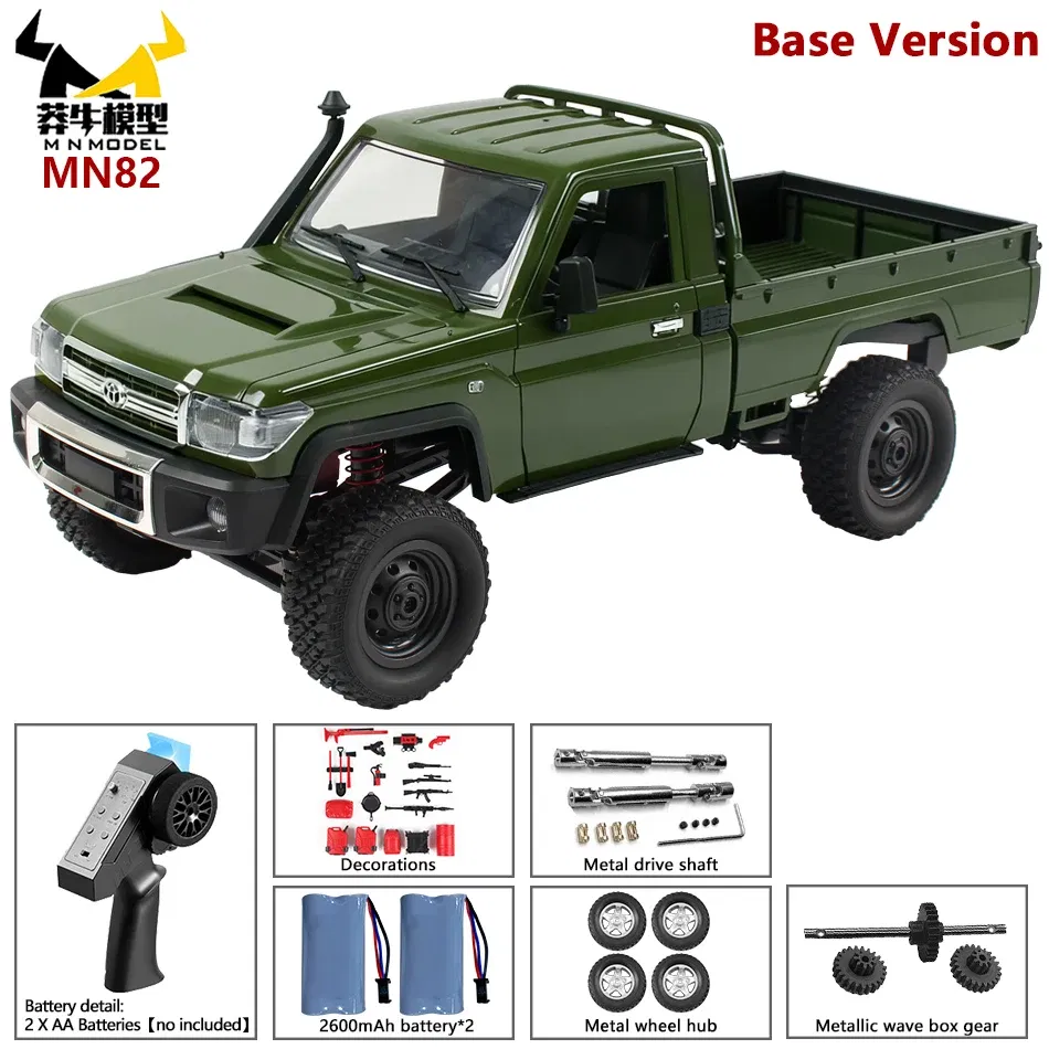 Color: Watermelon red - MN MODEL 1:12 4WD Retro RC Off-road Car All Terrain Vehicle Climbing Truck Rock Crawler Pickup Collection Model Toy for Adult