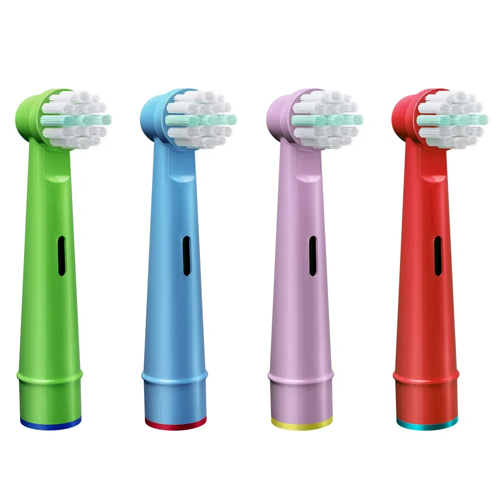Color: Ivory - Electric Toothbrush Replacement Heads Compatible with Kids Oral B Braun Soft Bristles and Small Brush Heads for Sensitive Teeth