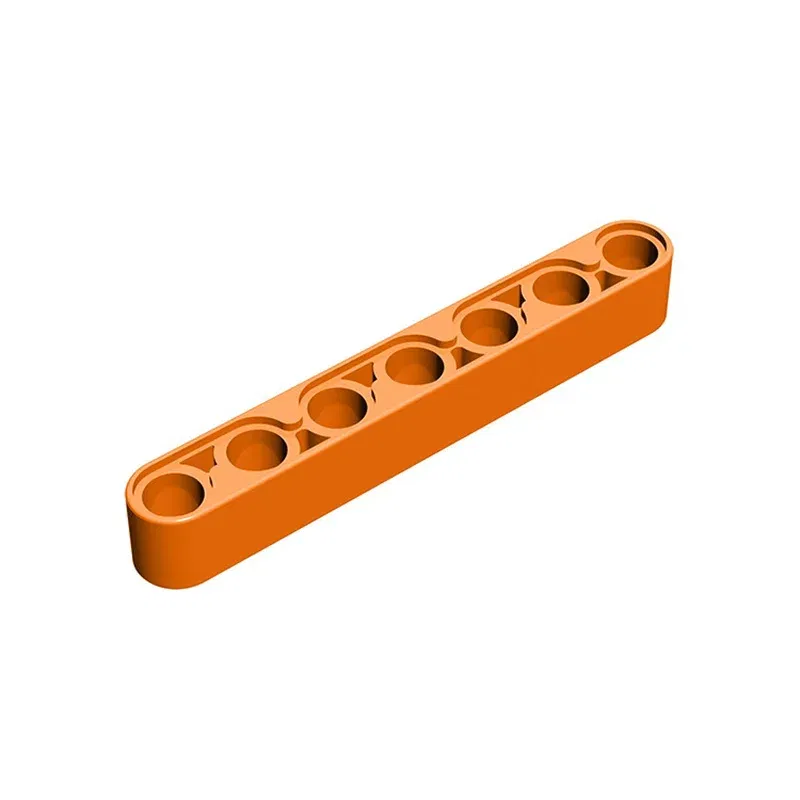 Color: Orange - Rainbow Pig MOC Parts 32524 High-tech Liftarm Beam 1 x 7 Thick Building Blocks Classic Brand Kids DIY Educational Spare Toys