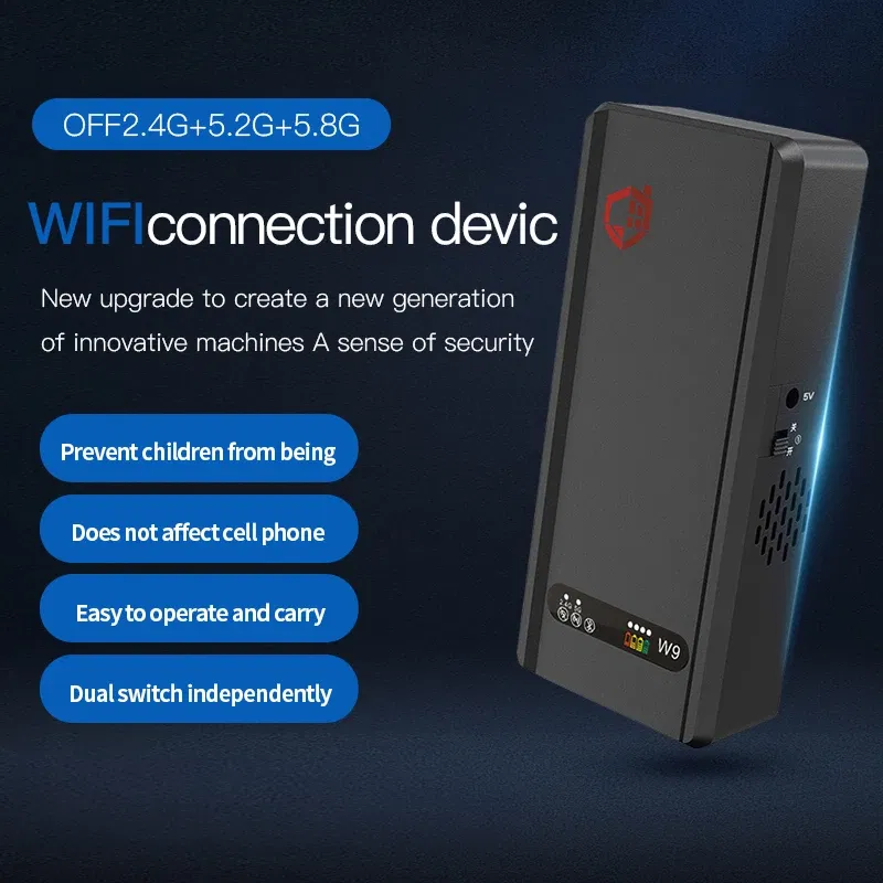 Color: Beige, Ships From: CHINA - W9 portable high-power WiFi data interception,Prevent mobile phone from connecting to WiFi hotspot Bluetooth