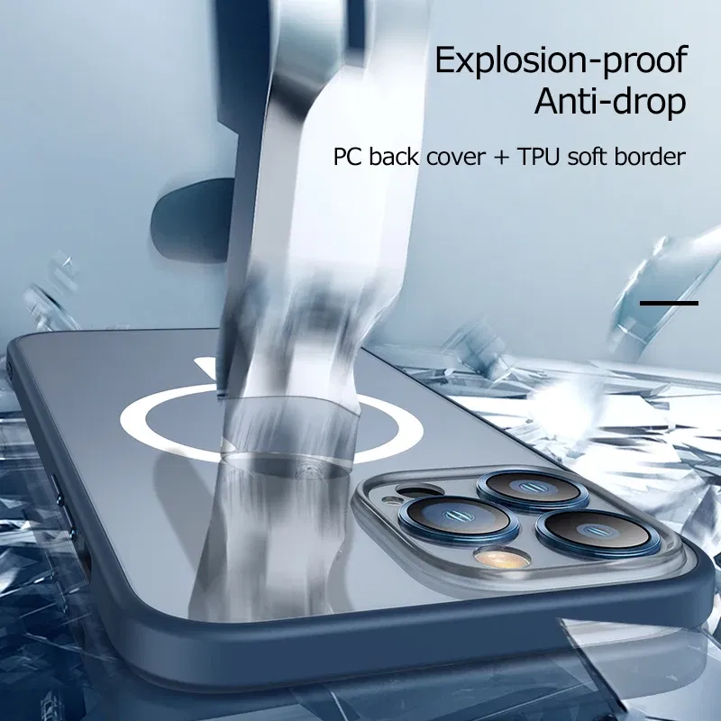 Color: Red, Material: Canvas - Magsafe Magnetic For IPhone 15 Promax Phone Case For iPhon 11 12 13 14 15 Pro Max Plus Lens Glass Ring Protection Silicone Cover