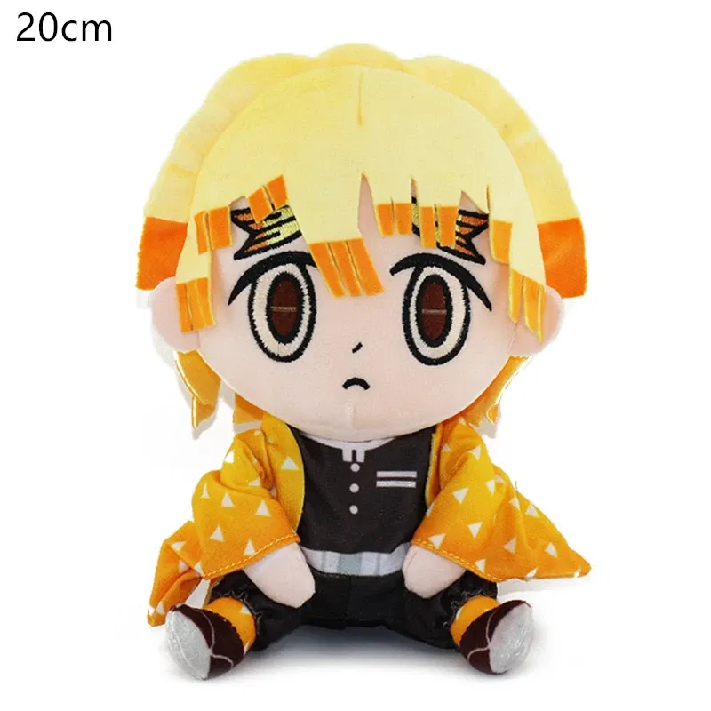 Color: NAVY, Height: 0-10cm - 20CM New Product Japanese Anime Ghost Slayer: Blade Plush Doll Tanjiro Nezuko Game Peripheral Children's Doll Kawaii Pillow