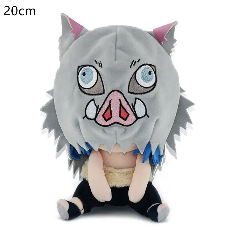 Color: NAVY, Height: 0-10cm - 20CM New Product Japanese Anime Ghost Slayer: Blade Plush Doll Tanjiro Nezuko Game Peripheral Children's Doll Kawaii Pillow