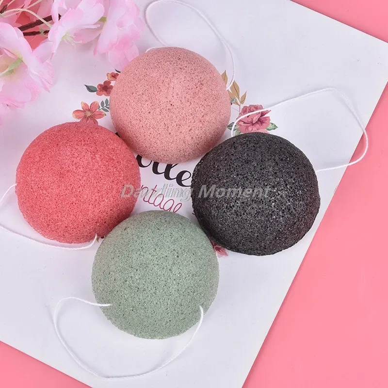 Color: Yellow - Makeup Konjac Sponge Exfoliator Cleanse Konjac Sponge Natural Konjac Konnyaku Puff Face Wash Cleaning Sponge