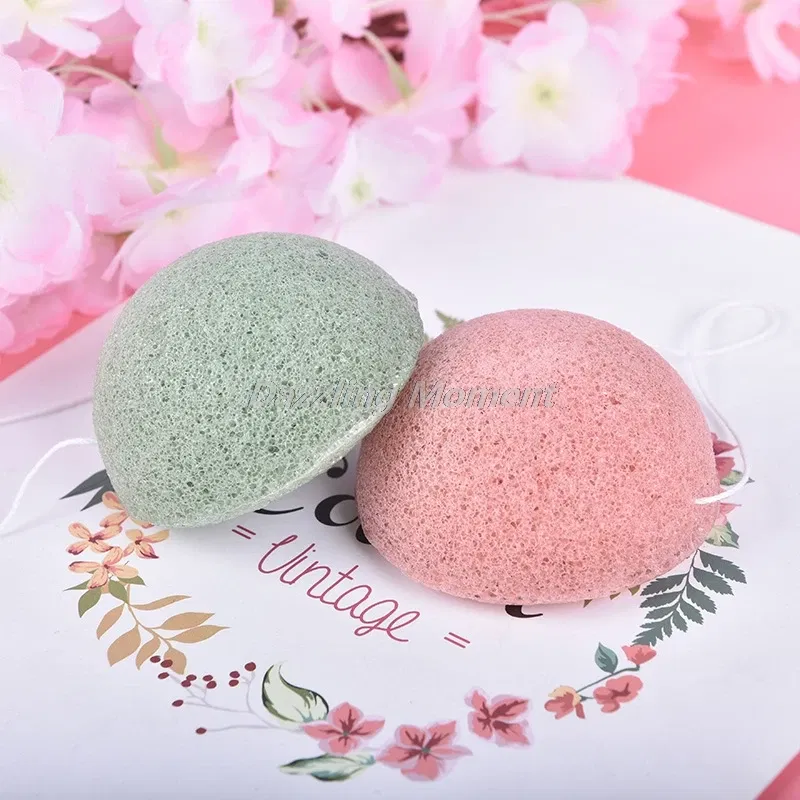 Color: Yellow - Makeup Konjac Sponge Exfoliator Cleanse Konjac Sponge Natural Konjac Konnyaku Puff Face Wash Cleaning Sponge