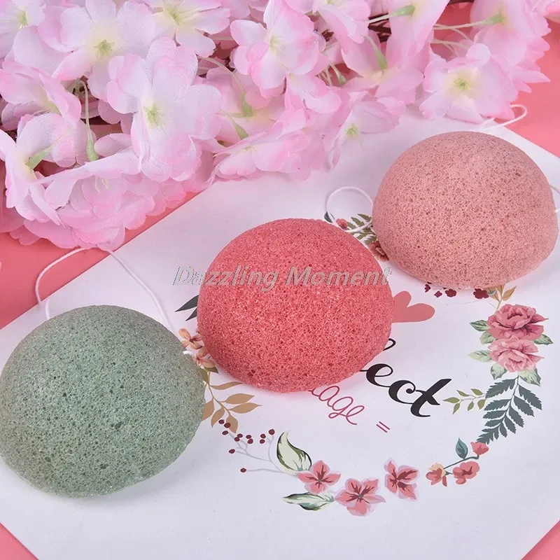Color: Yellow - Makeup Konjac Sponge Exfoliator Cleanse Konjac Sponge Natural Konjac Konnyaku Puff Face Wash Cleaning Sponge