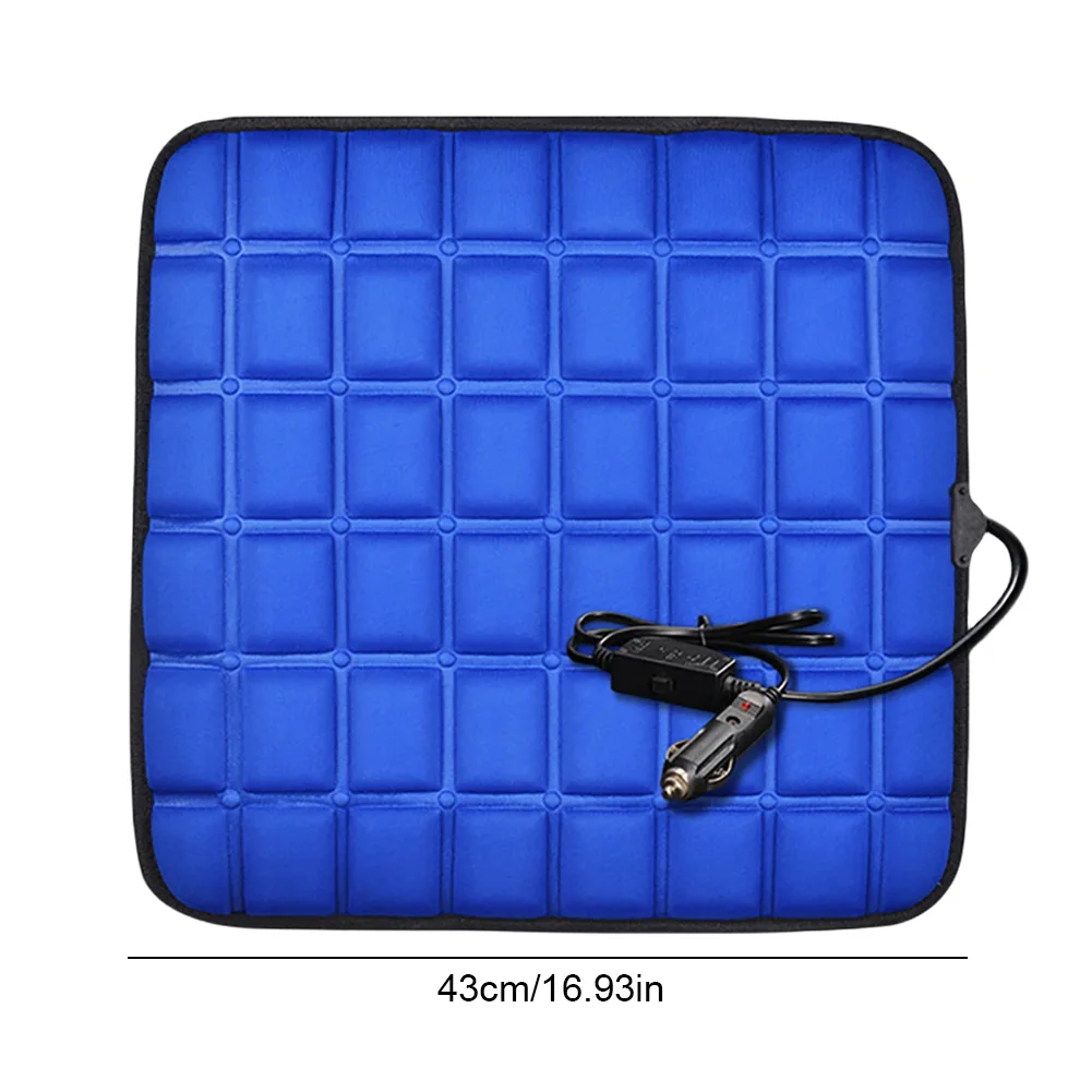 Color Name: black - 12V Car Seat Heated Cover 3 Gear Adjustable Temperature Universal Car Seat Heater 40W USB Heated Winter Car Seat Heating Pad