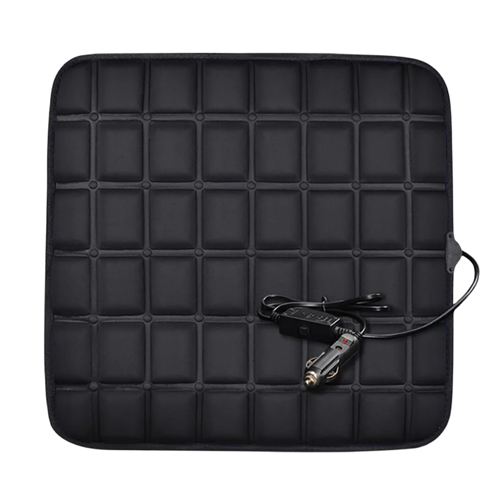 Color Name: black - 12V Car Seat Heated Cover 3 Gear Adjustable Temperature Universal Car Seat Heater 40W USB Heated Winter Car Seat Heating Pad