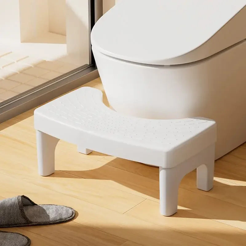 Color: Pink - Anti-slip Toilet Stool Squatty Potty Toilet Footstool Cadeiras Bathroom Tools for Pregnant Woman Children Adult Men Old People