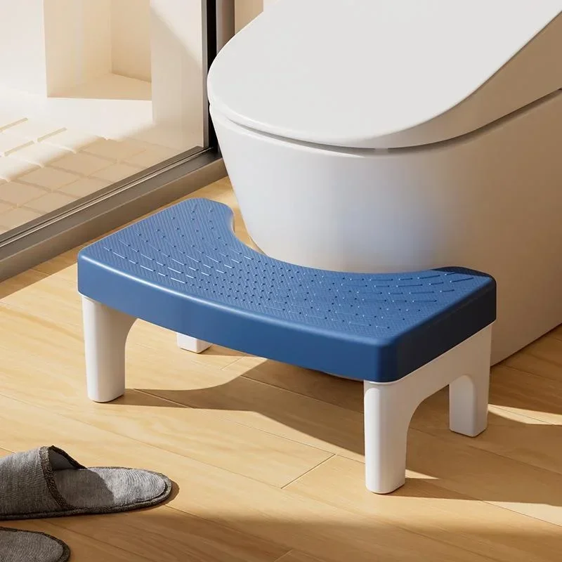Color: Pink - Anti-slip Toilet Stool Squatty Potty Toilet Footstool Cadeiras Bathroom Tools for Pregnant Woman Children Adult Men Old People