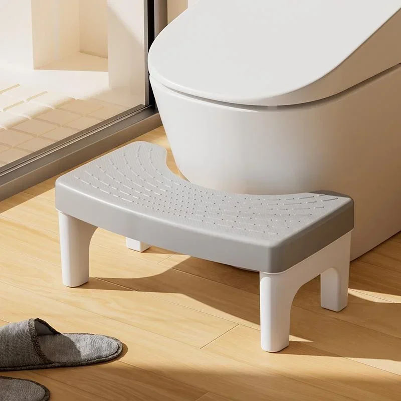 Color: Pink - Anti-slip Toilet Stool Squatty Potty Toilet Footstool Cadeiras Bathroom Tools for Pregnant Woman Children Adult Men Old People