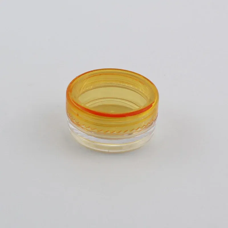 Color: Yellow - 15pcs 2g 3g Empty Jars Refillable Mini Plastic Bottle Cosmetic Jar Container Small Round Bottle Little Cream Jar Solid Perfume
