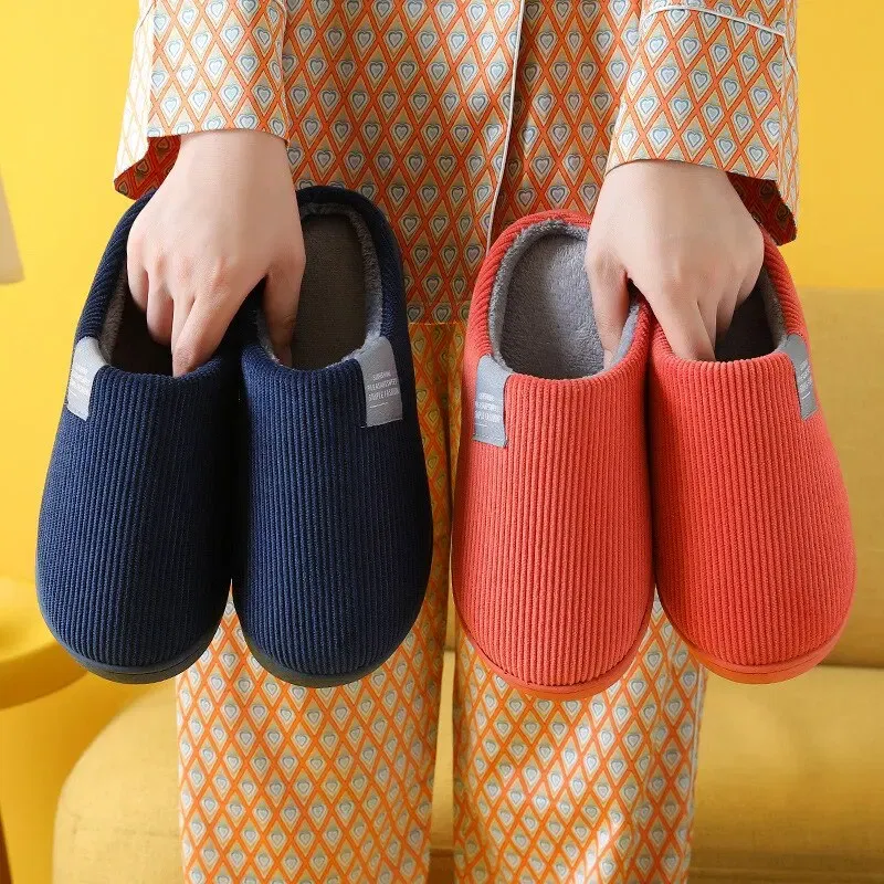 Shoe Size: 38, Color: Yellow - Women's Men's Thick Soft Bottom Home Slippers Household Plush Slippers Anti-slip Thermal Slippers Indoor Winter