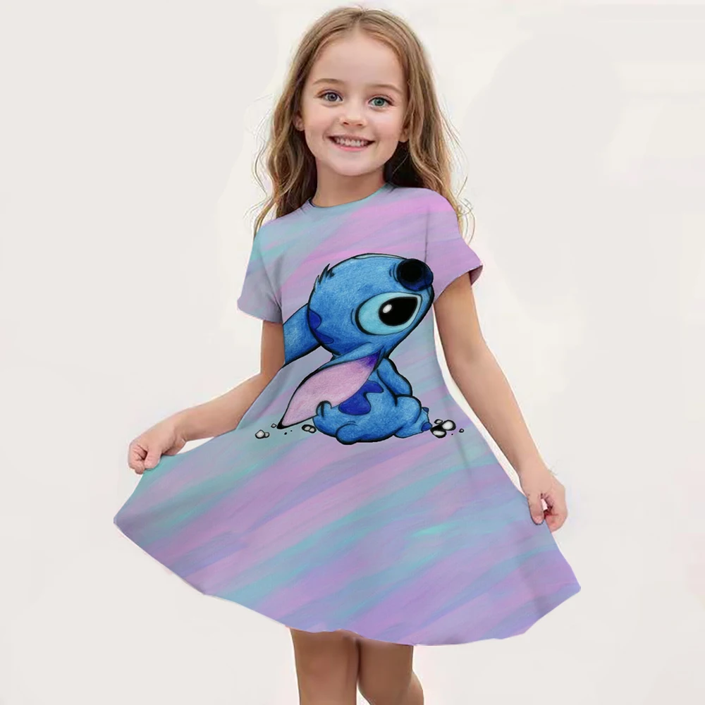 Color: Beige, Ships From: CHINA, Kid Size: 4 - Hot Sale Kids Girl Cosplay Snow Queen Top Disney Lilo & Stitch Princess Dress for 2-14 Years Girls Birthday Party Dresses