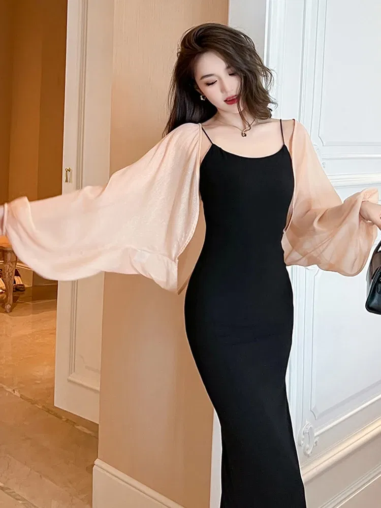 Color: Pink, Size: M, Ships From: CN - 2023 Elegant Chic Sunscreen Tops Women's Summer Thin Cardigan Coat Light Thin Long Sleeve Back Slit Outwear Sheer Loose Jackets