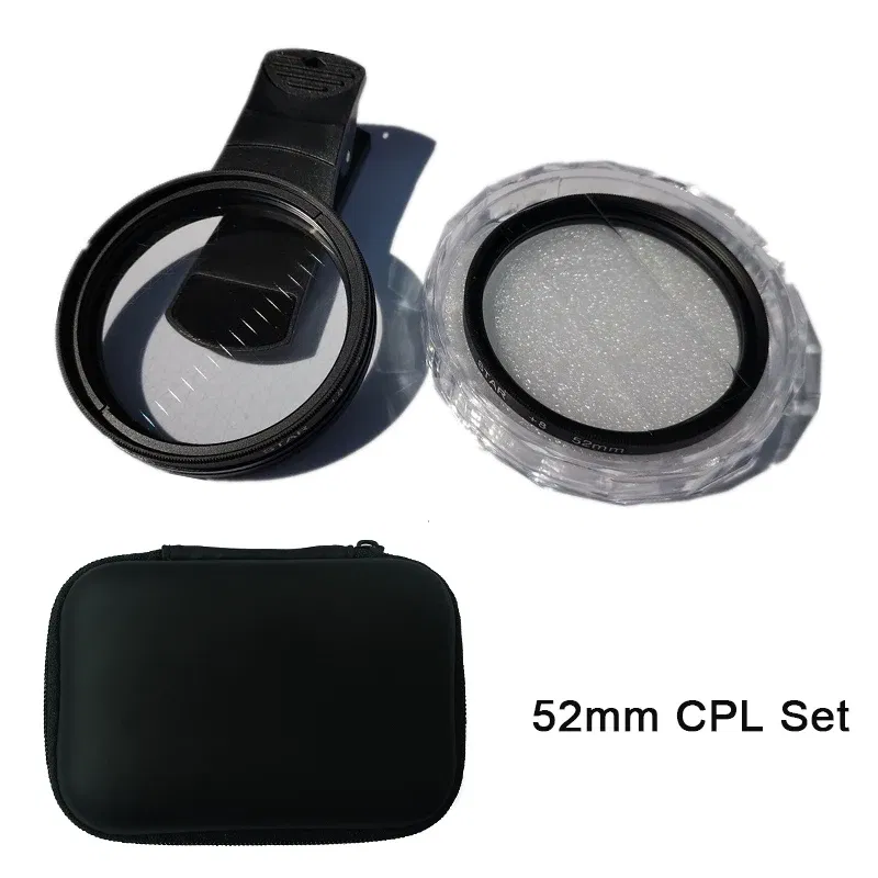 52mm Universal CPL Filter No Reflections Portable Plarizer Cellphone Camera Lens Filters For iPhone Samsang Android Smartphone