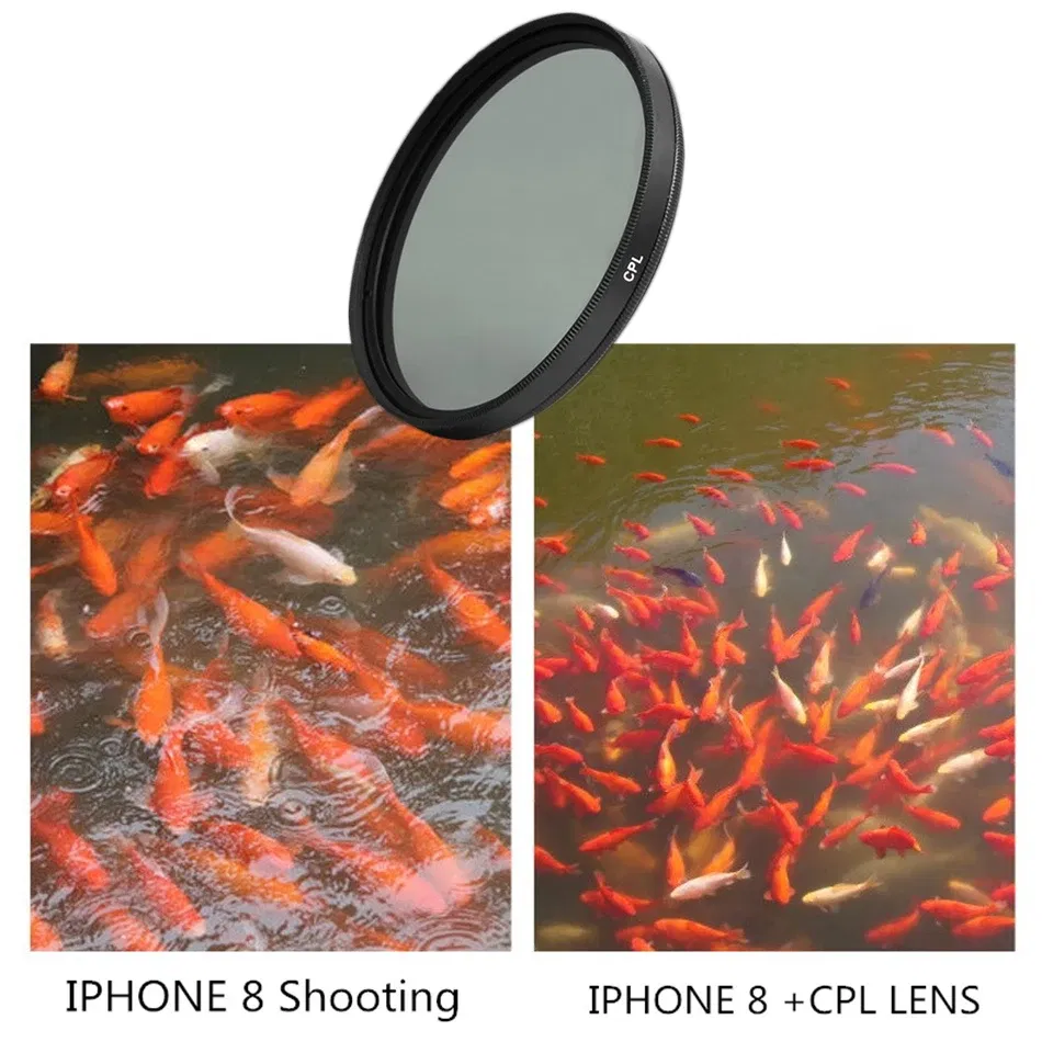 52mm Universal CPL Filter No Reflections Portable Plarizer Cellphone Camera Lens Filters For iPhone Samsang Android Smartphone