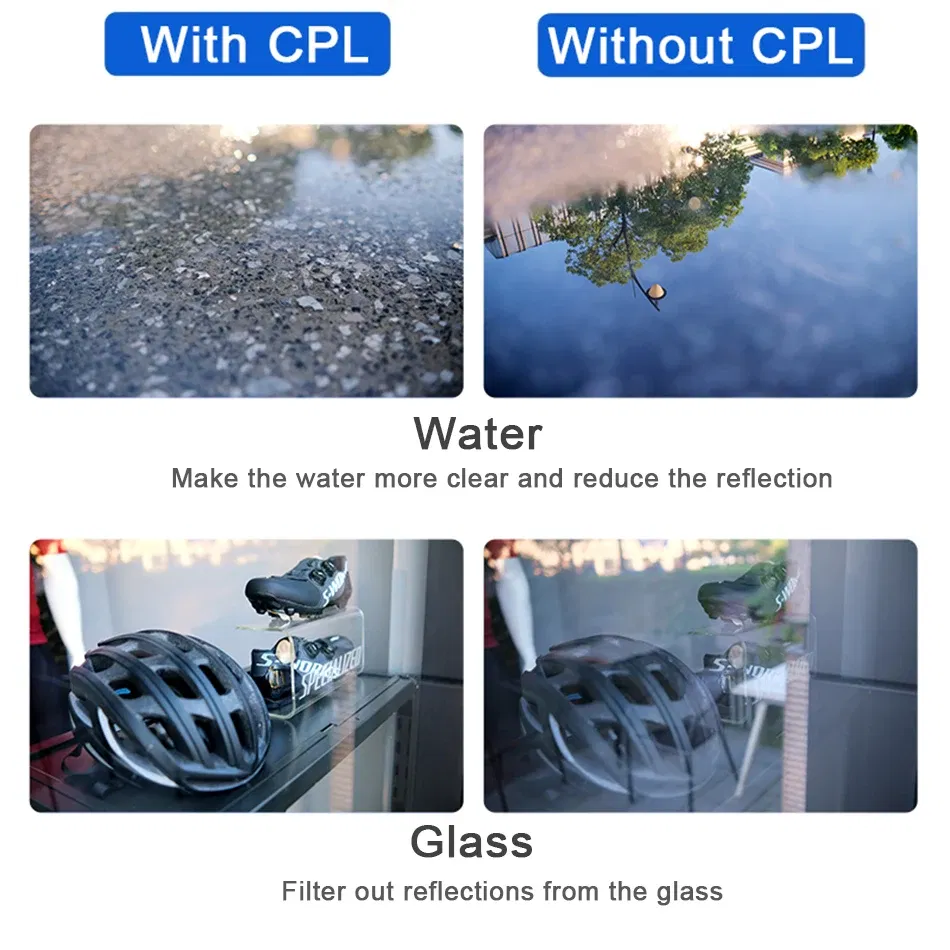52mm Universal CPL Filter No Reflections Portable Plarizer Cellphone Camera Lens Filters For iPhone Samsang Android Smartphone