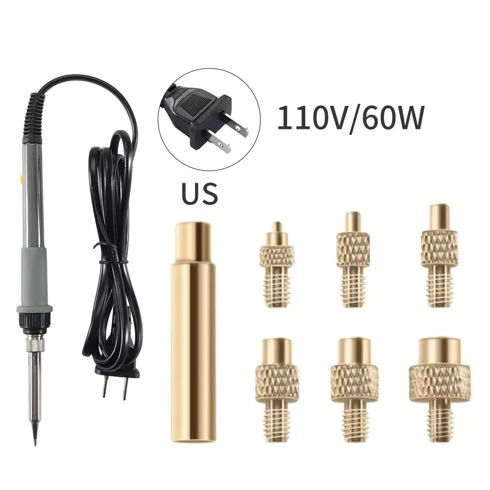 Color: WHITE - Heat Insert Nut Iron Tip Brass Hot Melt Insert Nut Embedded Kit M2-M8 Soldering Iron Tip Heat Insertion Tool 3D Printer Accessor
