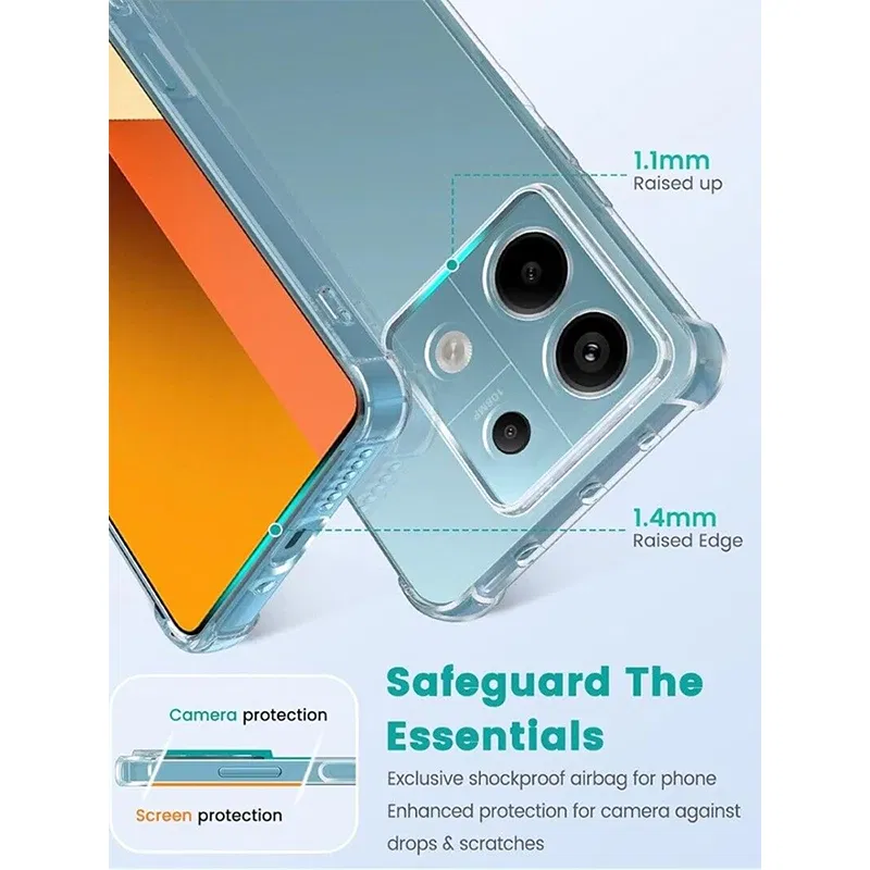 Color: camel - Luxury Clear Shockproof Case For Xiaomi Redmi Note 13 12 11 Pro Plus Phone Cover on Redmi Note 10 9 PRO MAX 10S 9S Back Cover