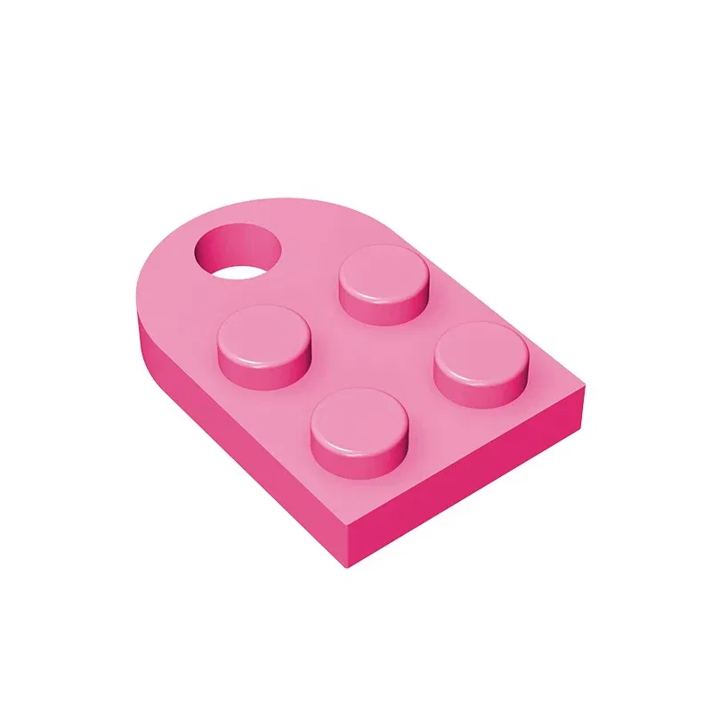 Color: Pink - Gobricks 1pcs Moc Bricks Plate Special Parts 3x2 with Hole Compatible with 3176 Assemble Building Block Kids Toys DIY Gift Adult