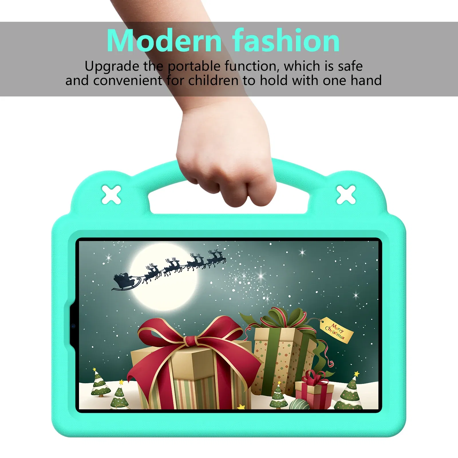 Color: WHITE, Size: eleven - Kids EVA Handle Case for Xiaomi Redmi Pad SE 8.7 inch 2024 Shockproof Protective Cute Strawberry Bear Tablet Cover 8.7"