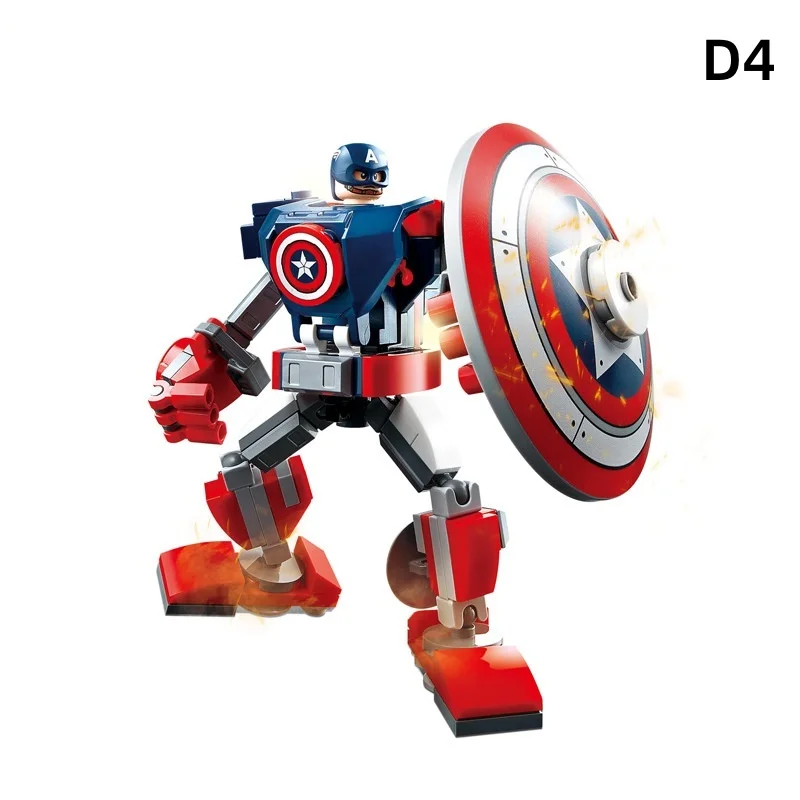 Color: green, Size: S - 28cm Marvel anime, Avengers, Captain America, Iron Man: 120PCS/piece building block toy, birthday gift for children