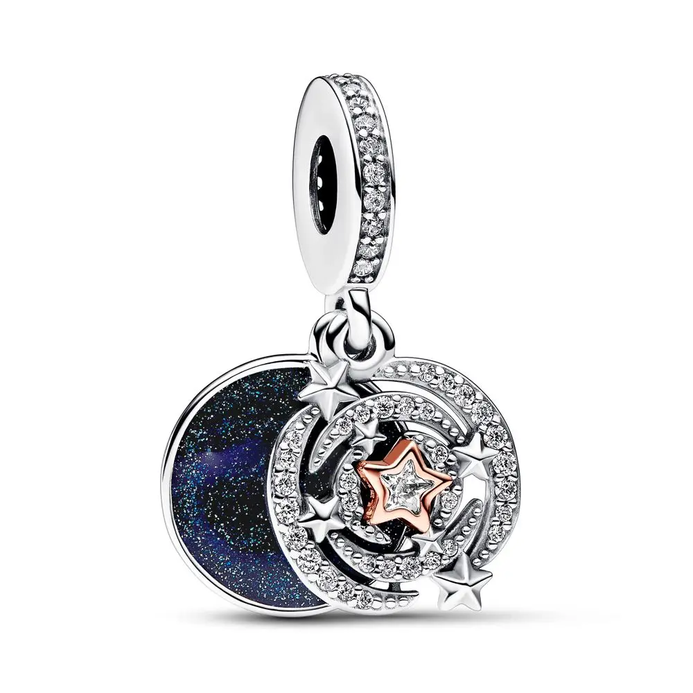 Gem Color: Brown - Pure Silver 925 Christmas Charm Fit DIY Pandora Bracelet Christmas Gift