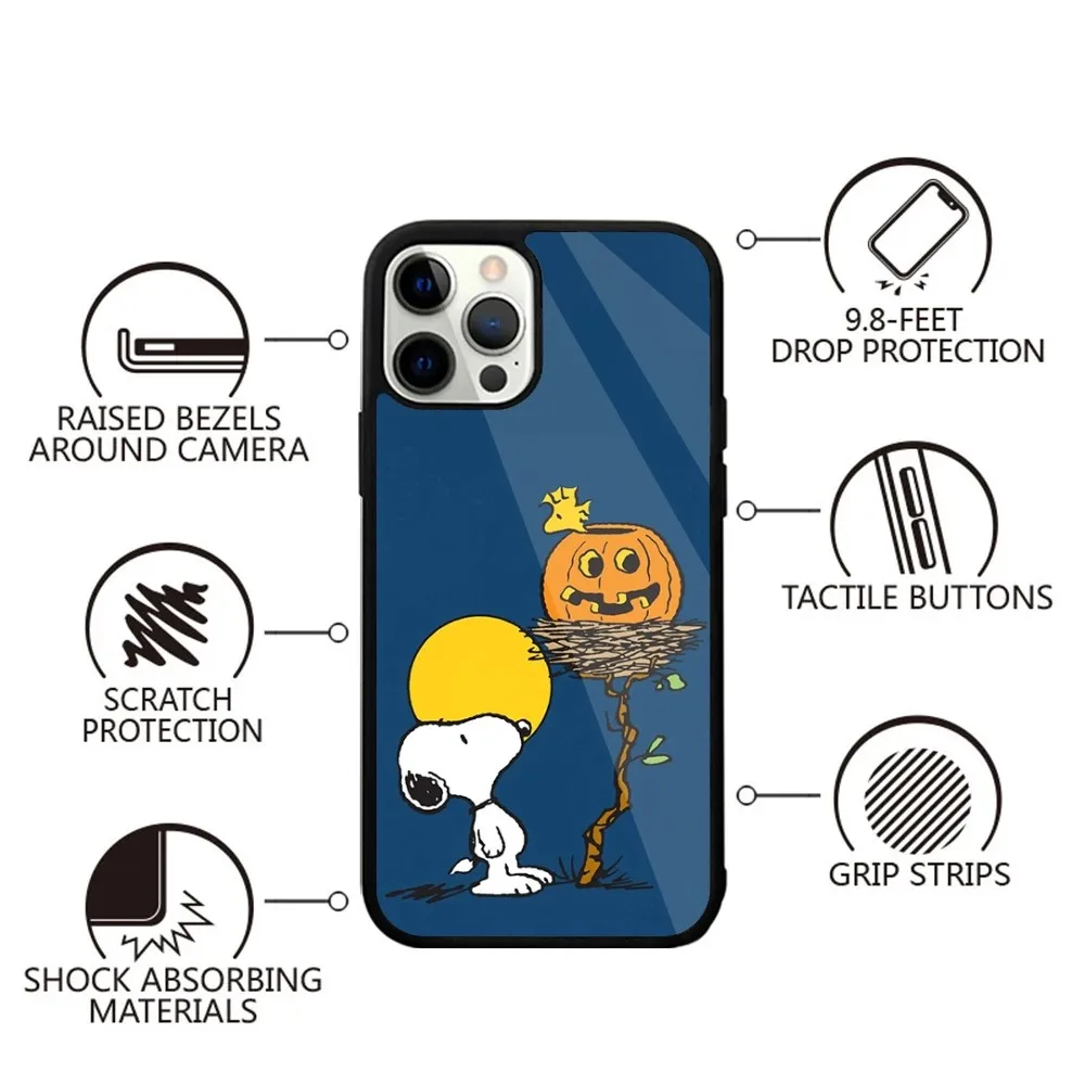 Color: GRAY, Material: PC - Anime Cartoon-S-Snoopy-s Phone Case For iPhone 16,15,14,13,12,11,Plus,Pro,Max,Mini Magsafe Magnetic Wireless Charging