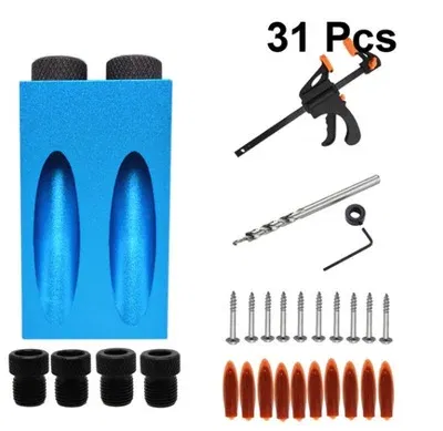 Color: Yellow, Ships From: CHINA - ZK30 15 Degree Oblique Hole Locator Angle Drilling Locator Aluminium Woodworking Drill Bits Jig Clamp Kit Guide Wood Hand Tools