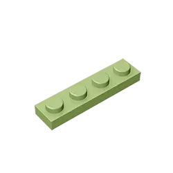 Color: Light Pink - Gobricks 10PCS MOC Bricks Parts Plate 3710 1x4 Compatible Assembles Particles For Building Blocks DIY Bricks Educational Toys